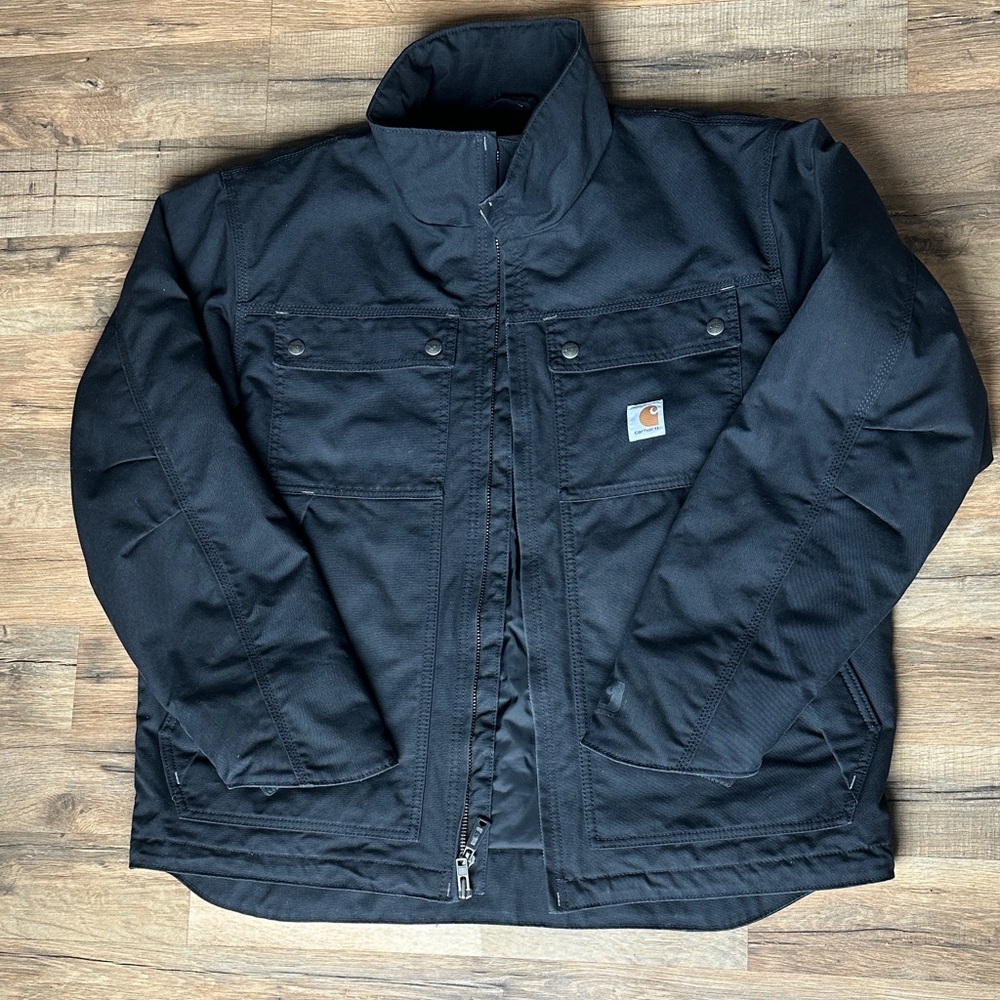 Carhartt Men's L Jefferson Quick Duck Black Jacket